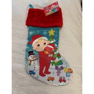 New Cocomelon Christmas  Stocking Red Turquoise